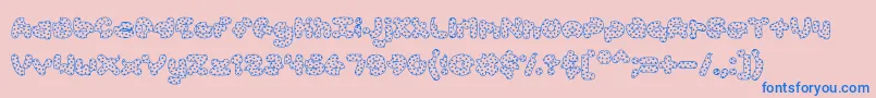 AccentCookieDough Font – Blue Fonts on Pink Background