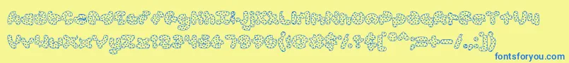 Шрифт AccentCookieDough – синие шрифты на жёлтом фоне