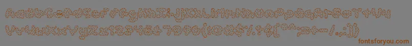 Шрифт AccentCookieDough – коричневые шрифты на сером фоне