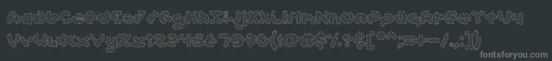 Шрифт AccentCookieDough – серые шрифты на чёрном фоне
