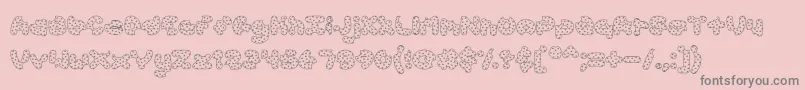 AccentCookieDough-Schriftart – Graue Schriften auf rosa Hintergrund