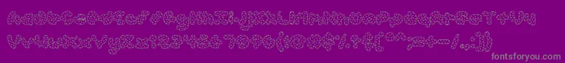 フォントAccentCookieDough – 紫の背景に灰色の文字