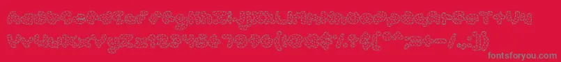 AccentCookieDough Font – Gray Fonts on Red Background