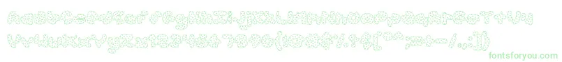 AccentCookieDough-Schriftart – Grüne Schriften auf weißem Hintergrund