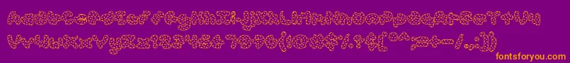 AccentCookieDough-Schriftart – Orangefarbene Schriften auf violettem Hintergrund