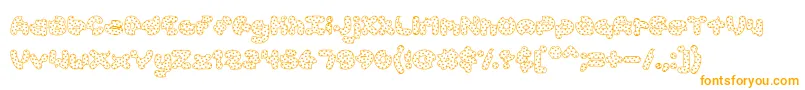 AccentCookieDough-fontti – oranssit fontit valkoisella taustalla