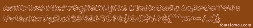 Шрифт AccentCookieDough – розовые шрифты на коричневом фоне