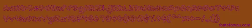 AccentCookieDough-Schriftart – Violette Schriften auf braunem Hintergrund