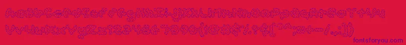 AccentCookieDough Font – Purple Fonts on Red Background