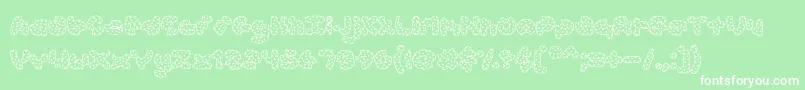 AccentCookieDough Font – White Fonts on Green Background