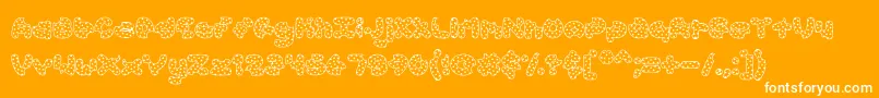 AccentCookieDough Font – White Fonts on Orange Background