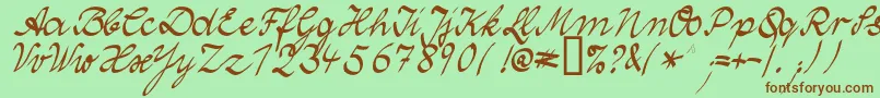 WolgastTwoNormal Font – Brown Fonts on Green Background