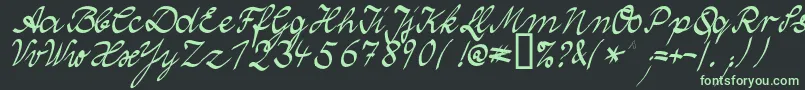 WolgastTwoNormal Font – Green Fonts on Black Background