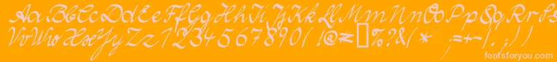 WolgastTwoNormal Font – Pink Fonts on Orange Background