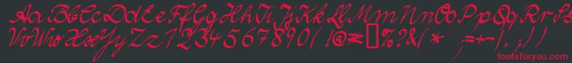 WolgastTwoNormal Font – Red Fonts on Black Background