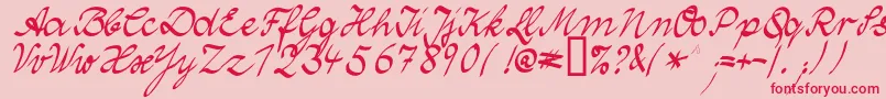 WolgastTwoNormal Font – Red Fonts on Pink Background