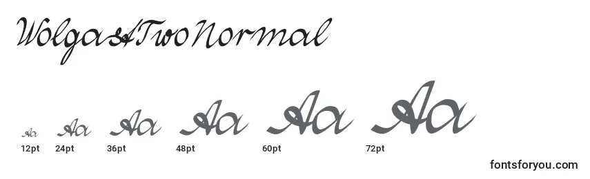 WolgastTwoNormal Font Sizes