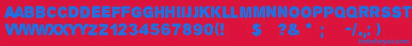 AlphaEcho Font – Blue Fonts on Red Background
