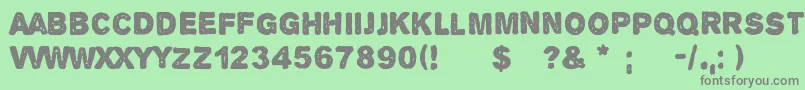 AlphaEcho Font – Gray Fonts on Green Background