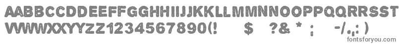 フォントAlphaEcho – 白い背景に灰色の文字