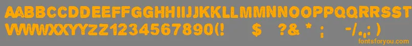 AlphaEcho Font – Orange Fonts on Gray Background