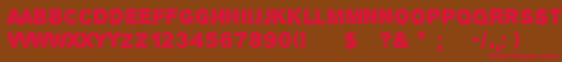 AlphaEcho Font – Red Fonts on Brown Background