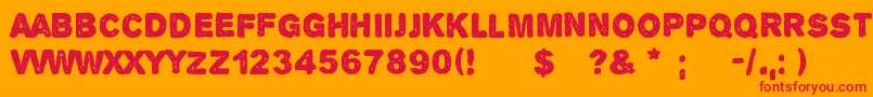 AlphaEcho Font – Red Fonts on Orange Background