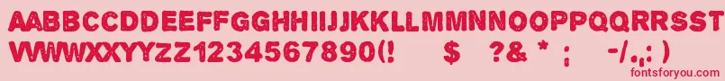 AlphaEcho Font – Red Fonts on Pink Background