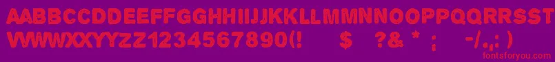 fuente AlphaEcho – Fuentes Rojas Sobre Fondo Morado