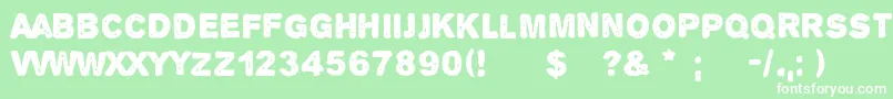 AlphaEcho Font – White Fonts on Green Background