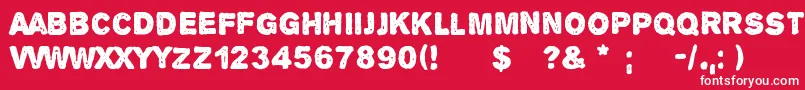 AlphaEcho Font – White Fonts on Red Background