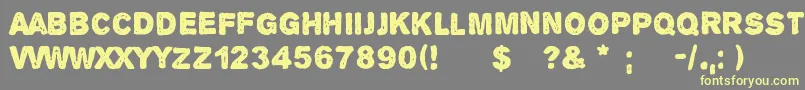 AlphaEcho Font – Yellow Fonts on Gray Background