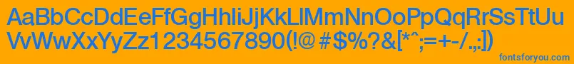 OlympiaDemibold Font – Blue Fonts on Orange Background