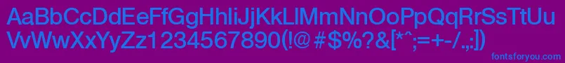 OlympiaDemibold Font – Blue Fonts on Purple Background