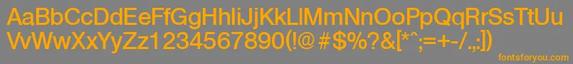 OlympiaDemibold Font – Orange Fonts on Gray Background