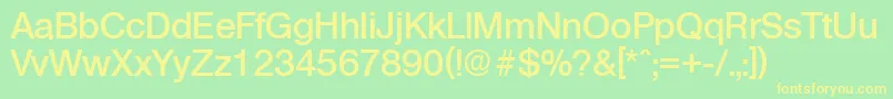 OlympiaDemibold Font – Yellow Fonts on Green Background