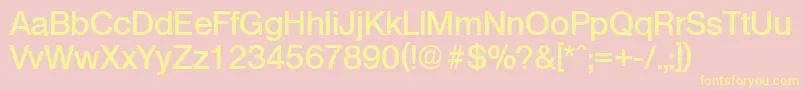 OlympiaDemibold Font – Yellow Fonts on Pink Background