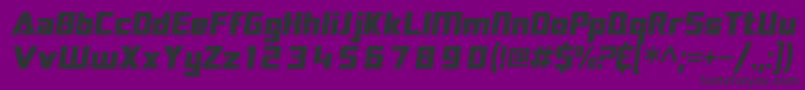 Шрифт SftransroboticsOblique – чёрные шрифты на фиолетовом фоне