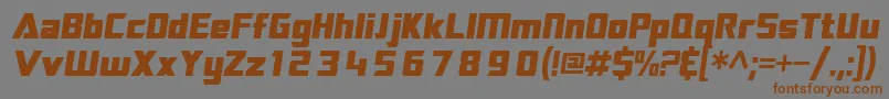 SftransroboticsOblique Font – Brown Fonts on Gray Background