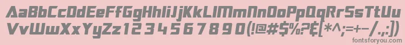 SftransroboticsOblique Font – Gray Fonts on Pink Background