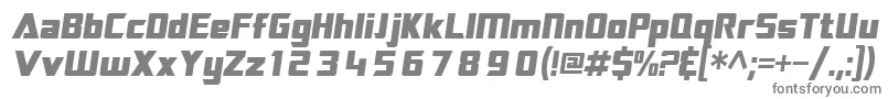 フォントSftransroboticsOblique – 白い背景に灰色の文字