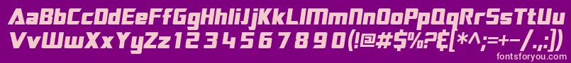 SftransroboticsOblique Font – Pink Fonts on Purple Background