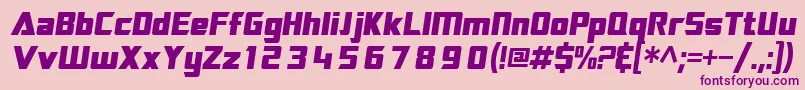 SftransroboticsOblique Font – Purple Fonts on Pink Background
