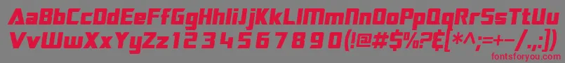 SftransroboticsOblique Font – Red Fonts on Gray Background