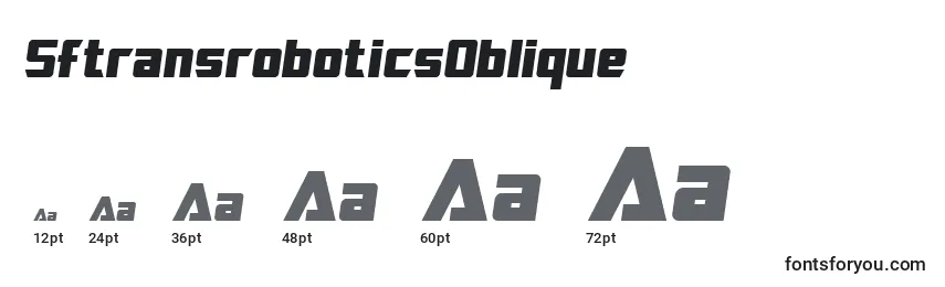 Размеры шрифта SftransroboticsOblique