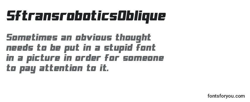 SftransroboticsOblique Font