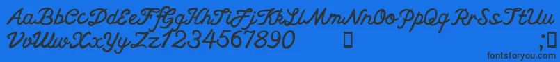 CftheoceansongpersonalReg Font – Black Fonts on Blue Background