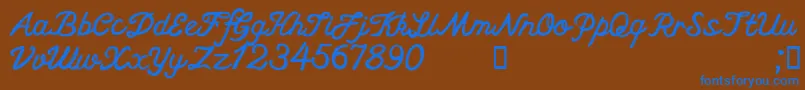 CftheoceansongpersonalReg Font – Blue Fonts on Brown Background