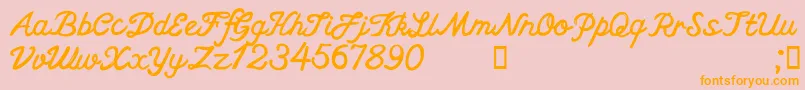 CftheoceansongpersonalReg Font – Orange Fonts on Pink Background