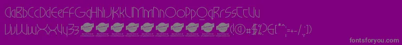 MilkywayhotelPersonaluseonly Font – Gray Fonts on Purple Background